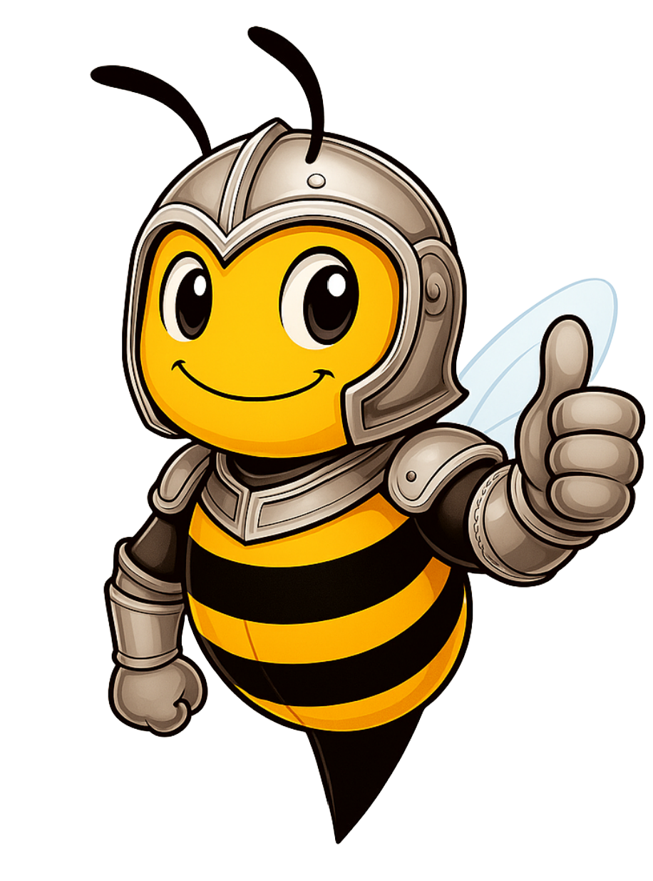 BeeInsure Mascot giving a thumbs up